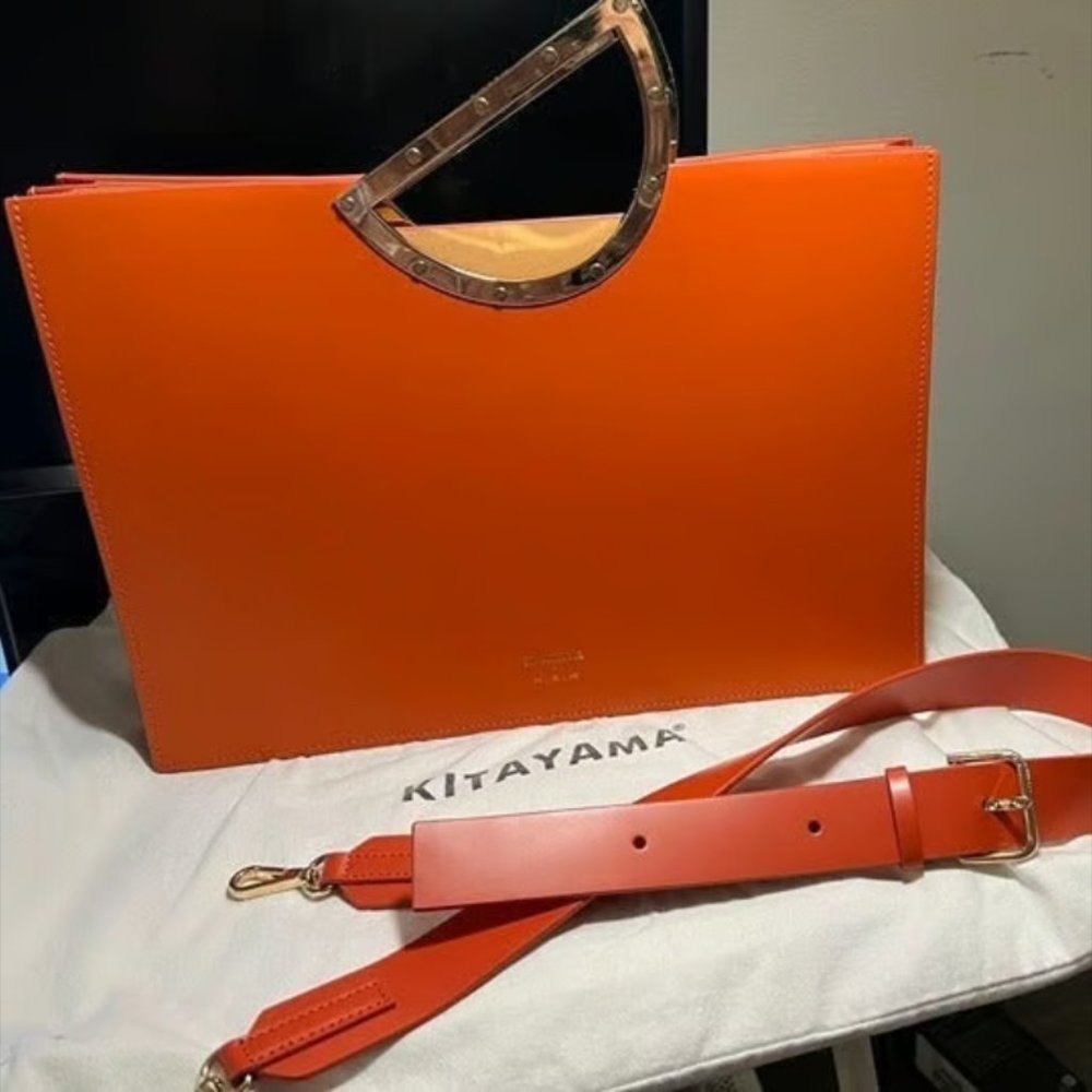 Kitayama | Orange Large Trition Purse - Picture 3 of 9